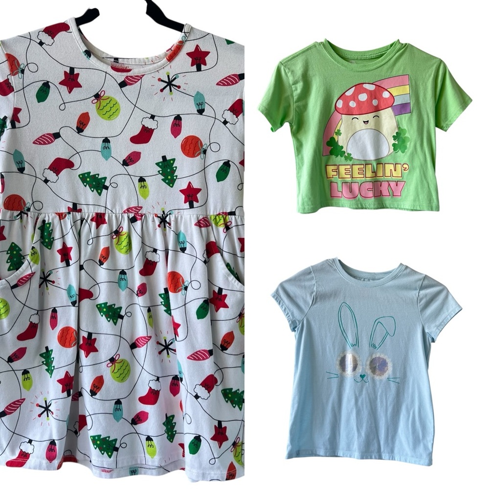 Cat & Jack/ Squishmallow - Girls Holiday Bundle Size 8 Medium